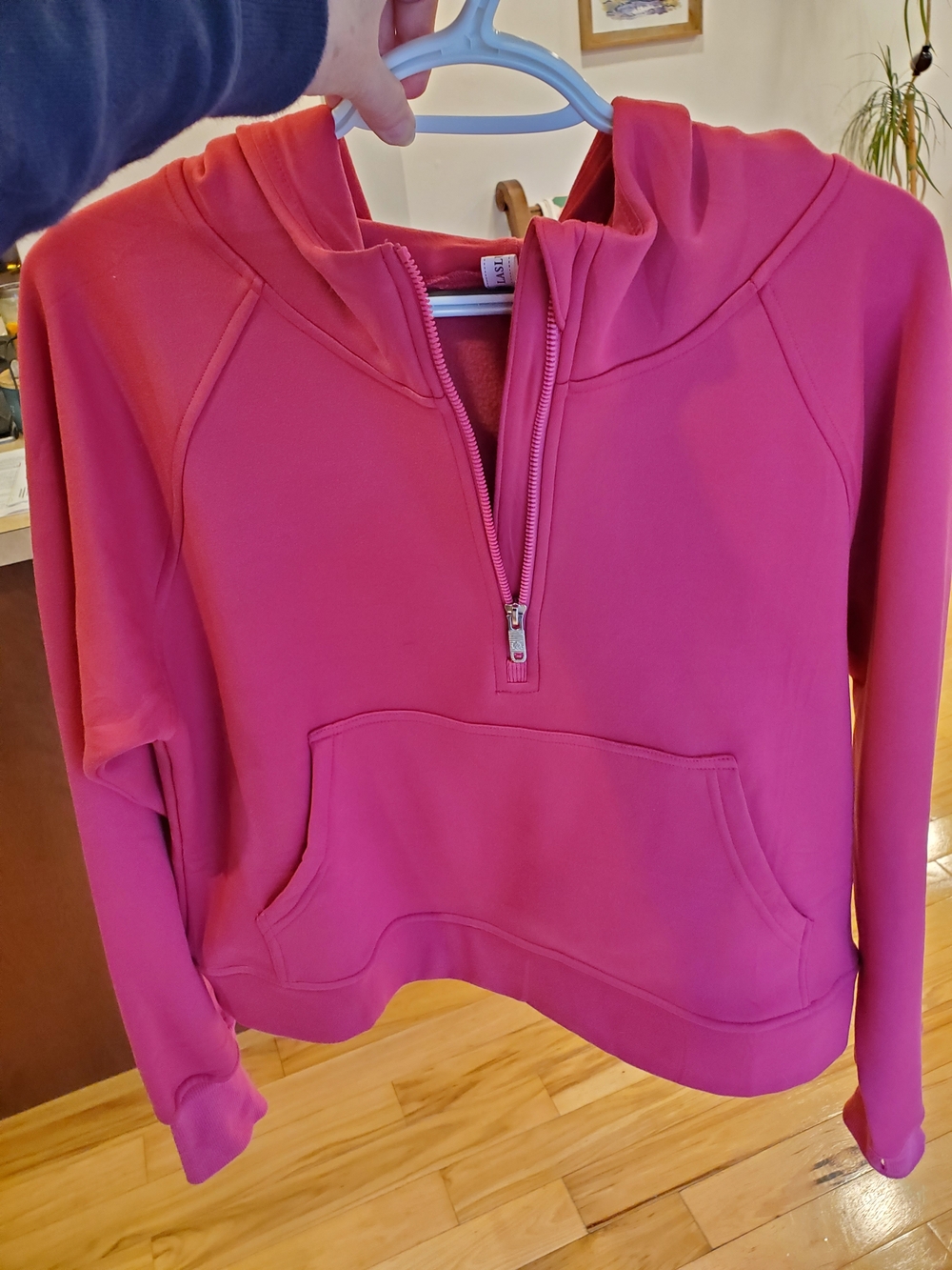 Amazon Pink Half-Zip Hoodie Sweatshirt